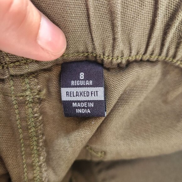 Carhartt Olive Green Relaxed Fit Canvas Shorts Hiking Workwear Women's 8 Reg - Picture 5 of 7